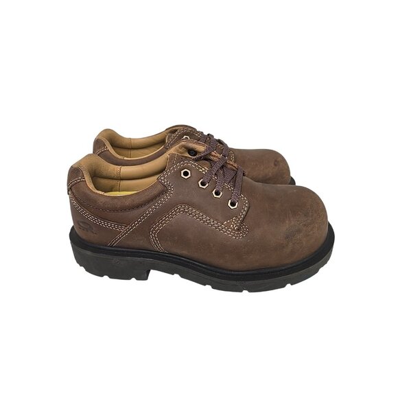 DAKOTA Men\'s Aluminum Toe Composite Plate Oxford Safety Shoes 1117QC Brown 8W main image 6